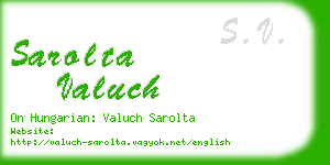 sarolta valuch business card